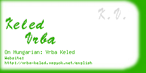 keled vrba business card